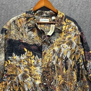 NWT Caribbean Men's Hawaiian Tropical Print Short Sleeved Shirt Size 2XT